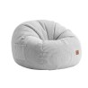 Corduroy pouffe armchair with footrest Comfy 3.0 Grey
