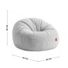 Fotel pufa sztruksowa z podnóżkiem Comfy 3.0 Grey