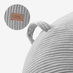 Corduroy pouffe armchair with footrest Comfy 3.0 Grey