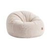 Corduroy pouffe armchair with footrest Comfy 3.0 Beige