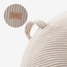 Fotel pufa sztruksowa z podnóżkiem Comfy 3.0 Beige