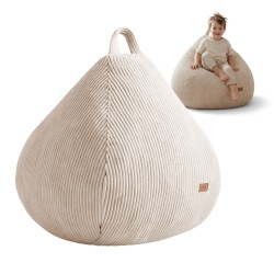 Sztruksowa pufa worek beżowa Comfy 1.0 Beige