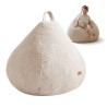 Sztruksowa pufa worek beżowa Comfy 1.0 Beige