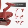 Fotel obrotowy Leadpro 8.7 Red