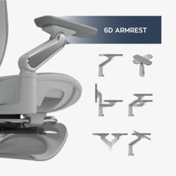 Leadpro 8.7 Grey swivel chair