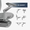 Leadpro 8.7 Grey swivel chair