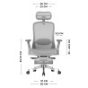 Leadpro 8.7 Grey swivel chair