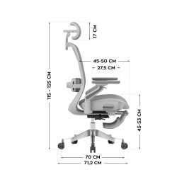 Leadpro 8.7 Grey swivel chair
