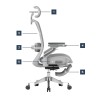 Leadpro 8.7 Grey swivel chair