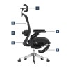 Fotel obrotowy Leadpro 8.7 Black