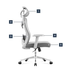 Ergonomiczny fotel biurowy Manager 2.6 Grey