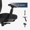 Office chair with massage Leadpro 6.0 Black