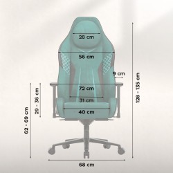 Fotel gamingowy zamszowy Force 8.3 Green