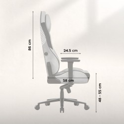 Fotel gamingowy zamszowy Force 8.3 Grey