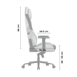 Fotel gamingowy zamszowy Force 8.3 Grey