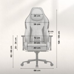 Fotel gamingowy zamszowy Force 8.3 Grey