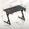 Hero 2.4 RGB Black gaming desk