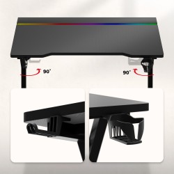Hero 2.4 RGB Black gaming desk
