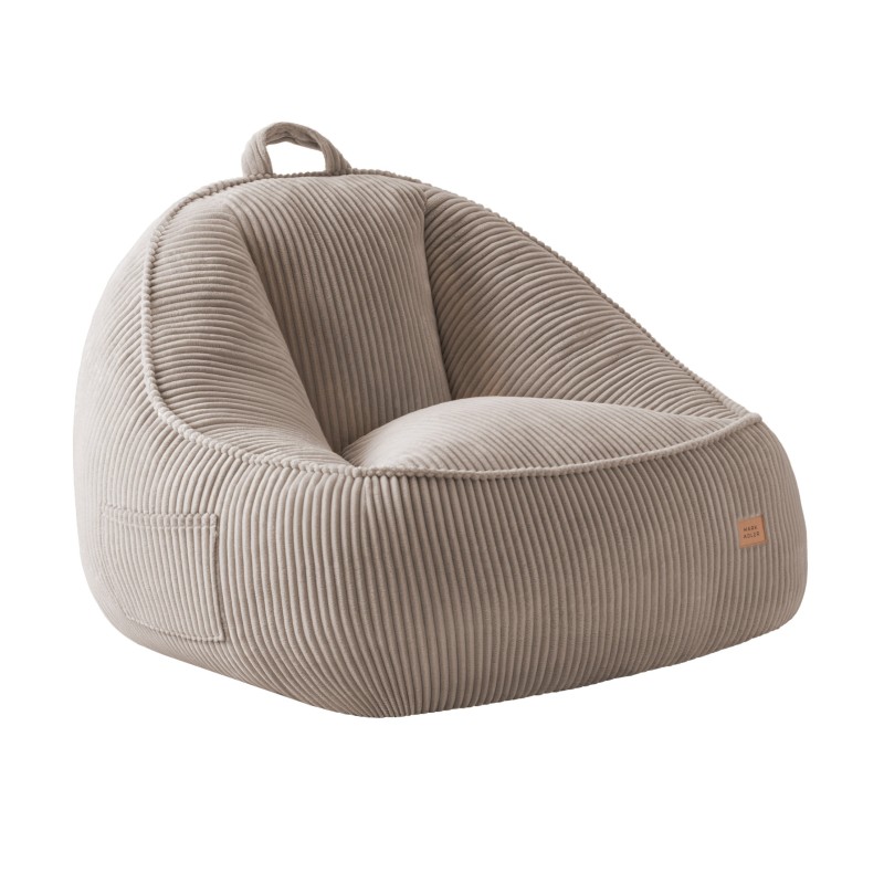 Pufa sztruksowa z oparciem Comfy 4.0 Taupe