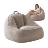Fotel pufa z oparciem sztruksowa Comfy 4.0 Taupe