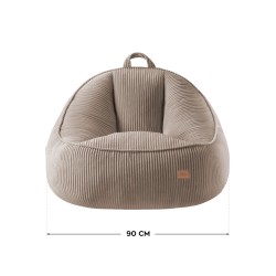 Pufa sztruksowa z oparciem Comfy 4.0 Taupe