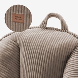 Corduroy pouffe with backrest Comfy 4.0 Taupe