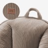 Corduroy backrest pouffe chair Comfy 4.0 Taupe