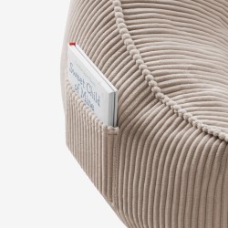 Fotel pufa z oparciem sztruksowa Comfy 4.0 Taupe