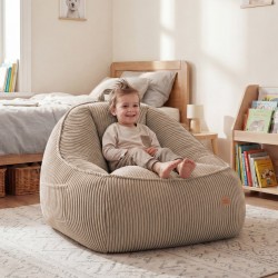Corduroy backrest pouffe chair Comfy 4.0 Taupe