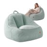 Corduroy backrest pouffe chair Comfy 4.0 Sage