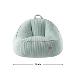 Corduroy backrest pouffe chair Comfy 4.0 Sage