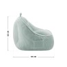 Corduroy pouffe with backrest Comfy 4.0 Sage