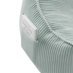 Corduroy backrest pouffe chair Comfy 4.0 Sage