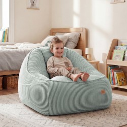 Pufa sztruksowa z oparciem Comfy 4.0 Sage