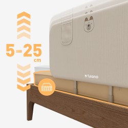 Barierka ochronna do łóżka Cover 50 Beige 120 cm