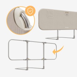 Bed guard rail Cover 55 Beige 150 cm