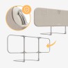 Bed guard rail Cover 55 Beige 150 cm