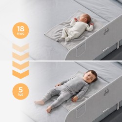 Bed guard rail Cover 55 Grey 150 cm