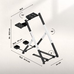 Stelaż do simracingu składany Speed 2.5 White