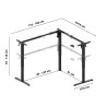 Electric corner desk frame Xeno 7.5 Black