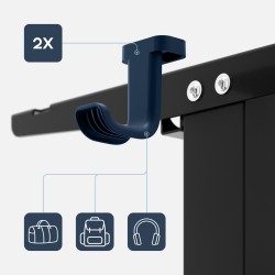 Electric corner desk frame Xeno 7.5 Black