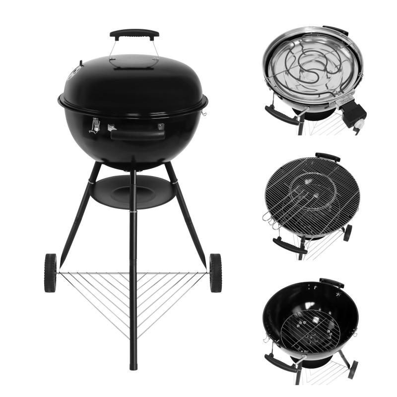 Grill ogrodowy 2w1 elektryczno-węglowy Gregman Roast 60