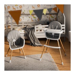 Krzesełko do karmienia Tulano Morsel Grey