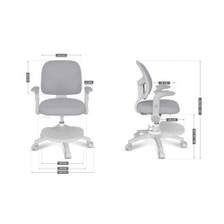 Fotel regulowany dla dziecka Mark Adler Junior 5.0 Grey