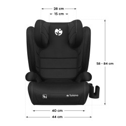 Fotelik samochodowy Tulano Joy 35 Black ISOFIX 100-150cm I-Size