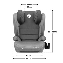 Fotelik samochodowy Tulano Joy 35 Grey ISOFIX 100-150cm I-Size