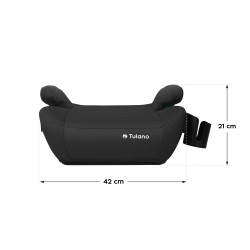 Fotelik samochodowy Tulano Cabby 35 Black ISOFIX 125-150cm I-Size