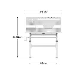 Ergonomiczne biurko dla dziecka Mark Adler Study 5.0 Grey