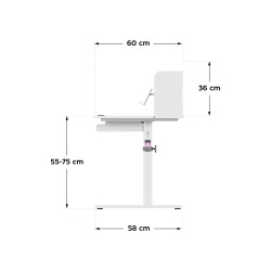 Ergonomiczne biurko dla dziecka Mark Adler Study 5.0 Grey