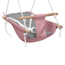 Kołysko-huśtawka dla dzieci TULANO Hop 40 Pink-Grey